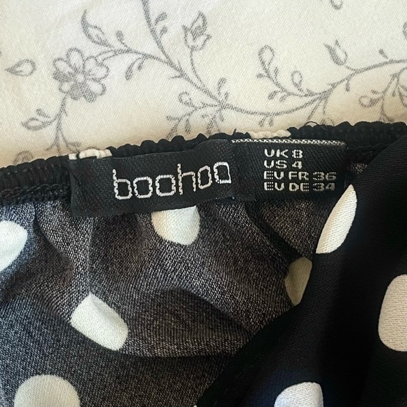 boohoo polka dot puff sleeve mini dress​​​​​​​ - Picture 3 of 3